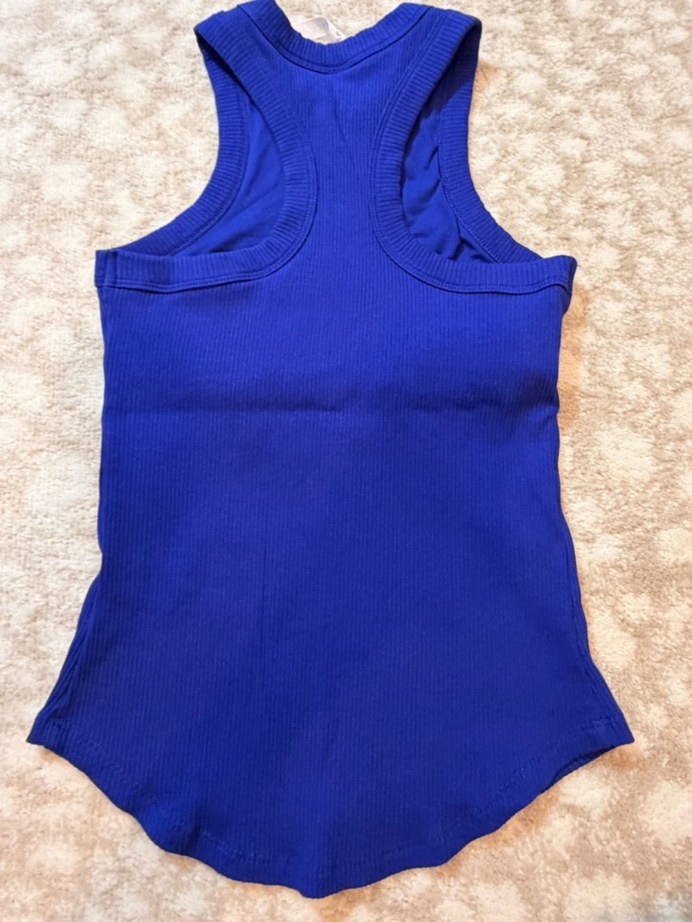Fabletics Cobalt Ribbed Racerback Tank - Picture 4 of 5